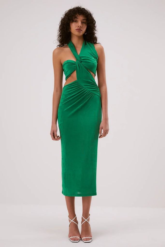 Misha collection green dress sale