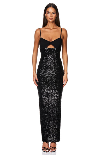 Nookie Monet Twist Gown - Black