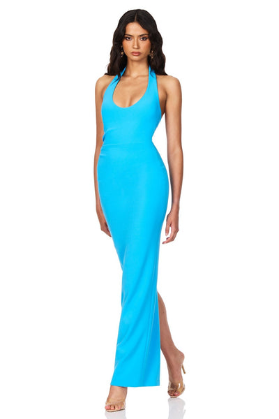 Nookie Natalia Halter Maxi Dress - Turquoise