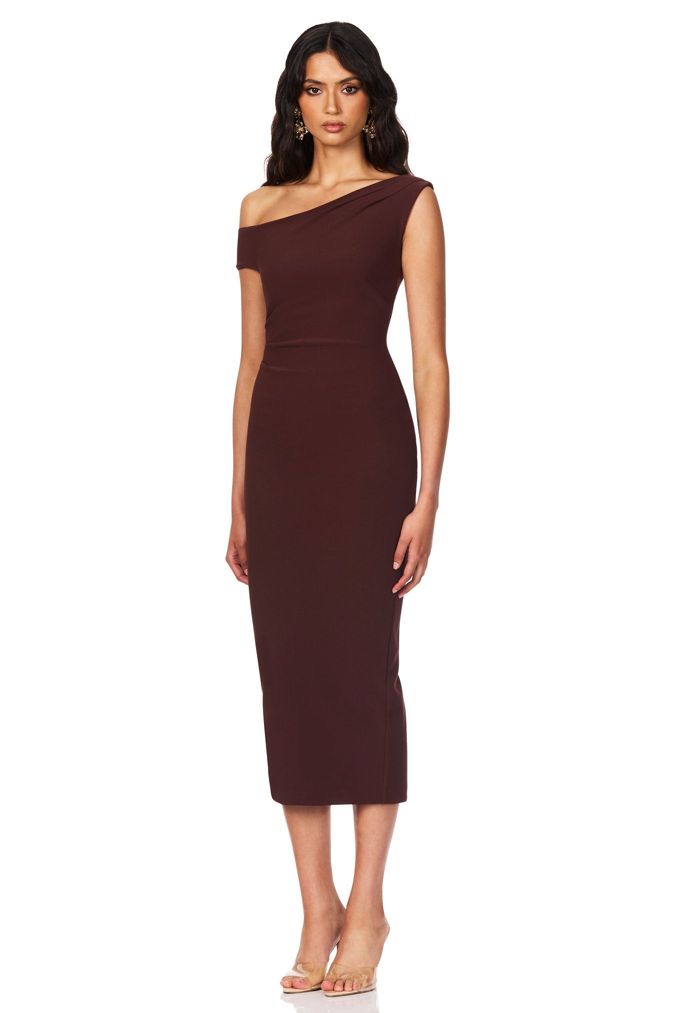 Nookie Natalia Midi Dress - Chocolate