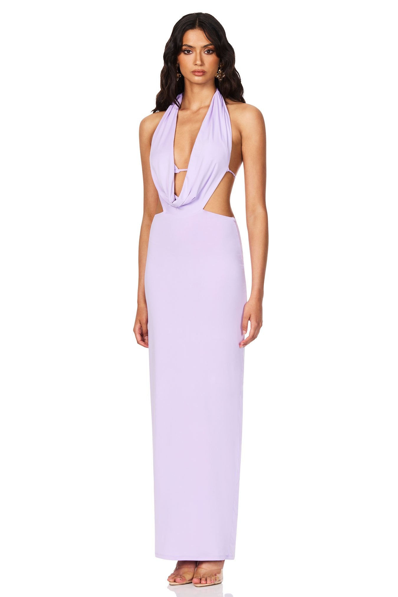 Nookie Olivia Drape Dress - Lilac