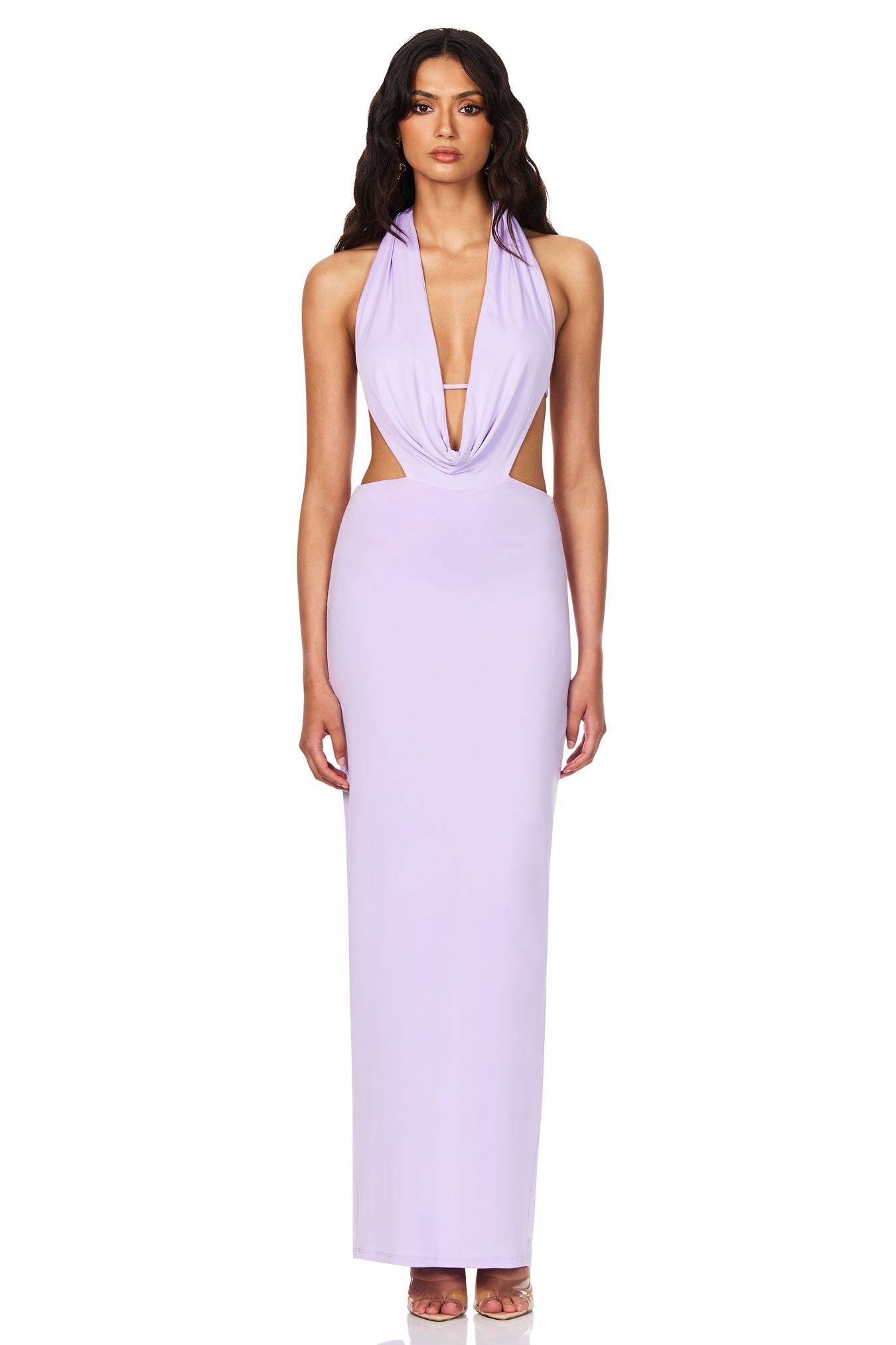 Nookie Olivia Drape Dress - Lilac