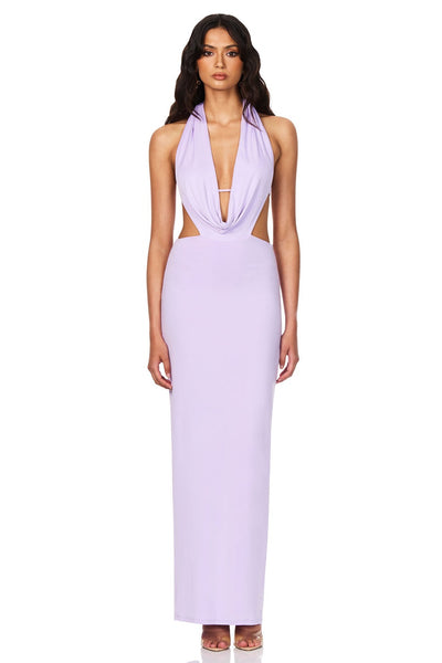 Nookie Olivia Drape Dress - Lilac