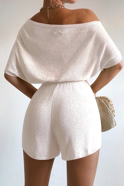 Mia Knit Romper - White