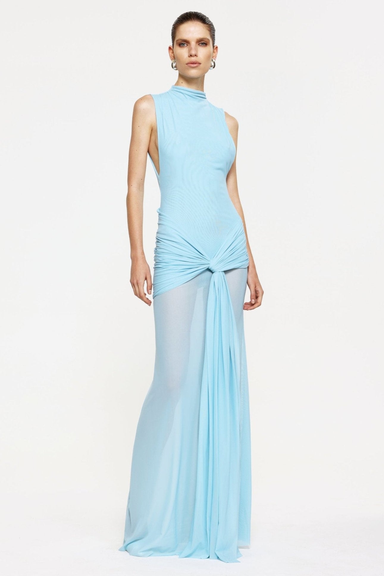 Roza Maxi Dress - Pale Blue