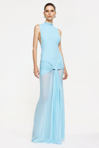 Roza Maxi Dress - Pale Blue