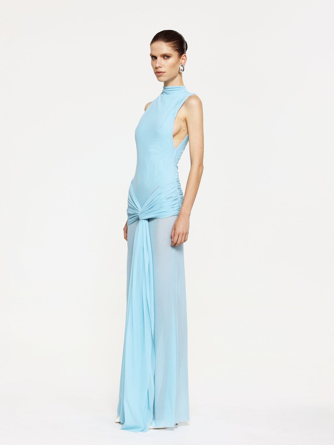 Roza Maxi Dress - Pale Blue