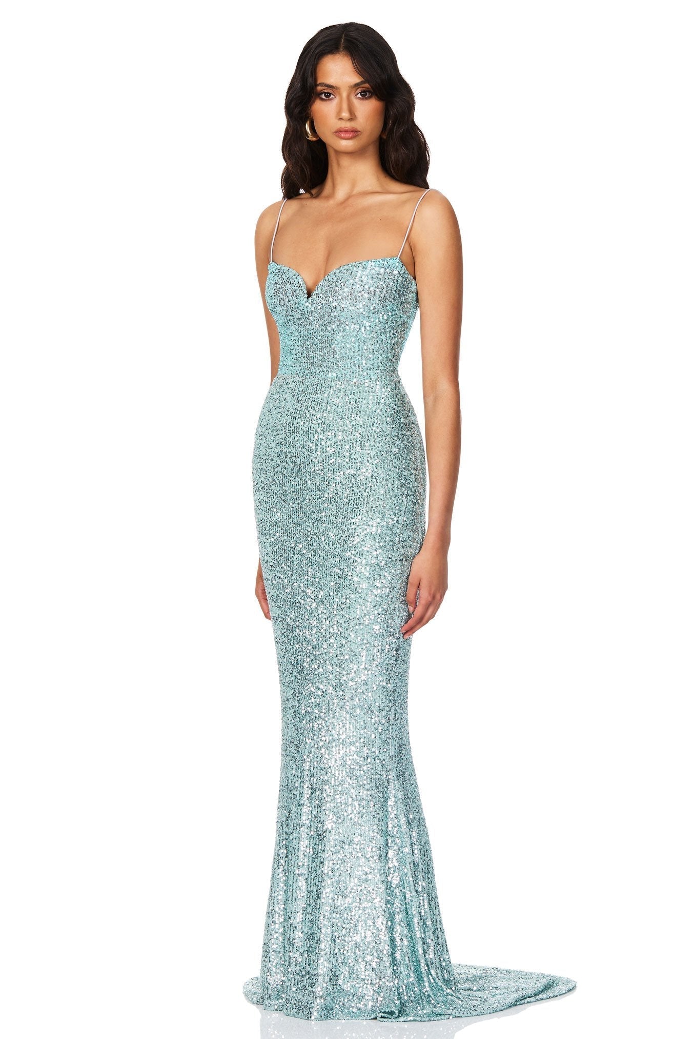 Nookie Serena Sequin Gown - Mint