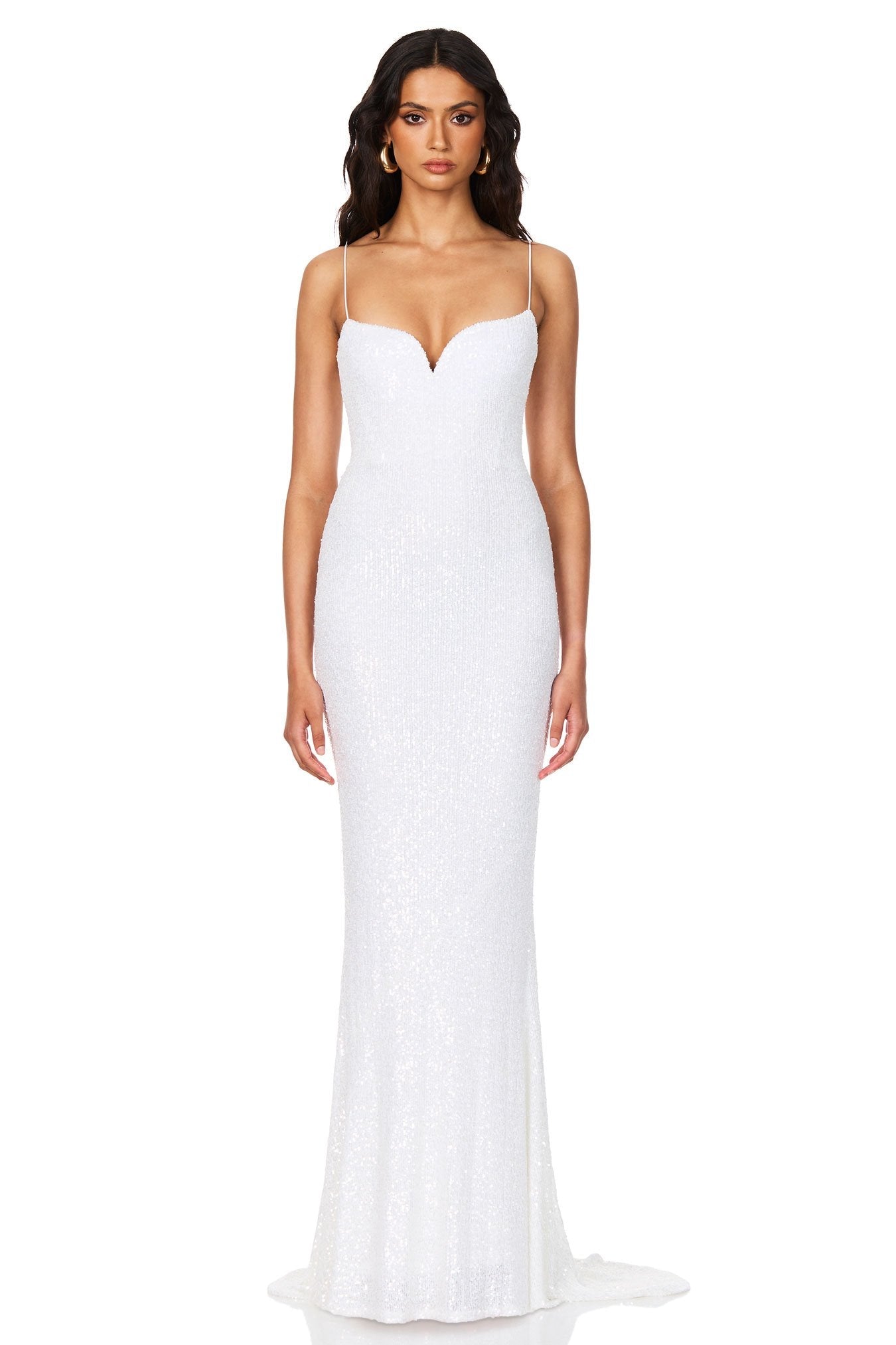 Nookie Serena Sequin Gown - White