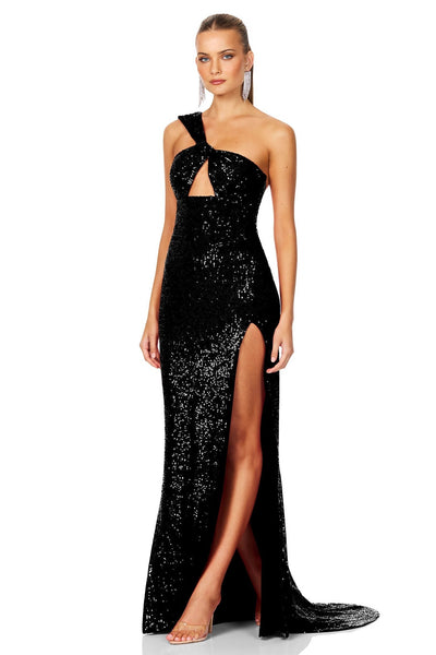 Nookie Therese Sequin Gown - Black