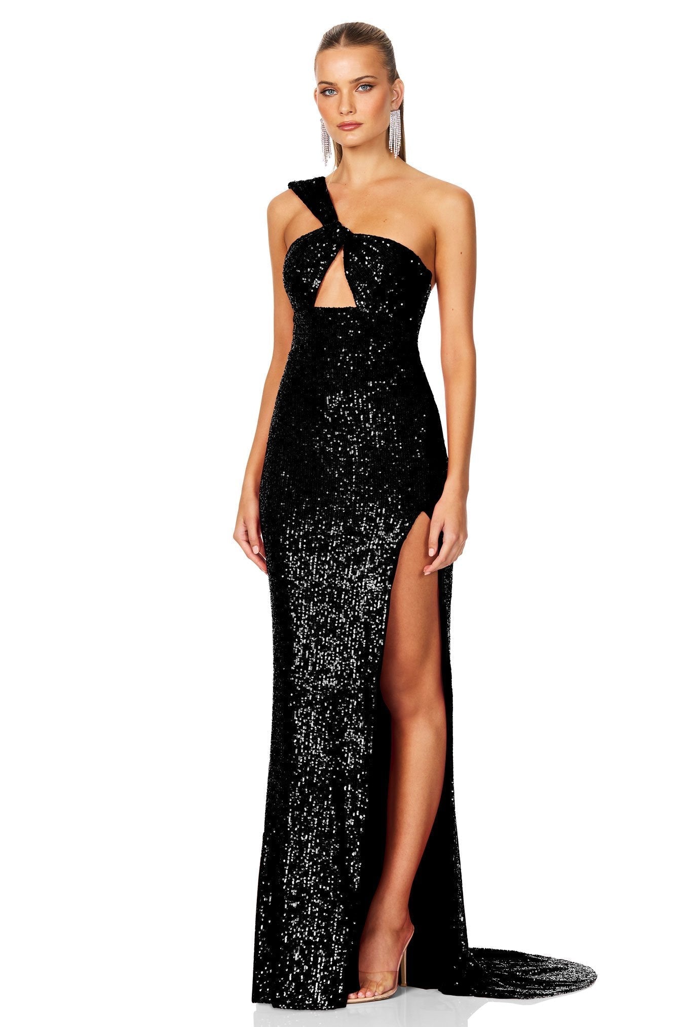 Nookie Therese Sequin Gown - Black