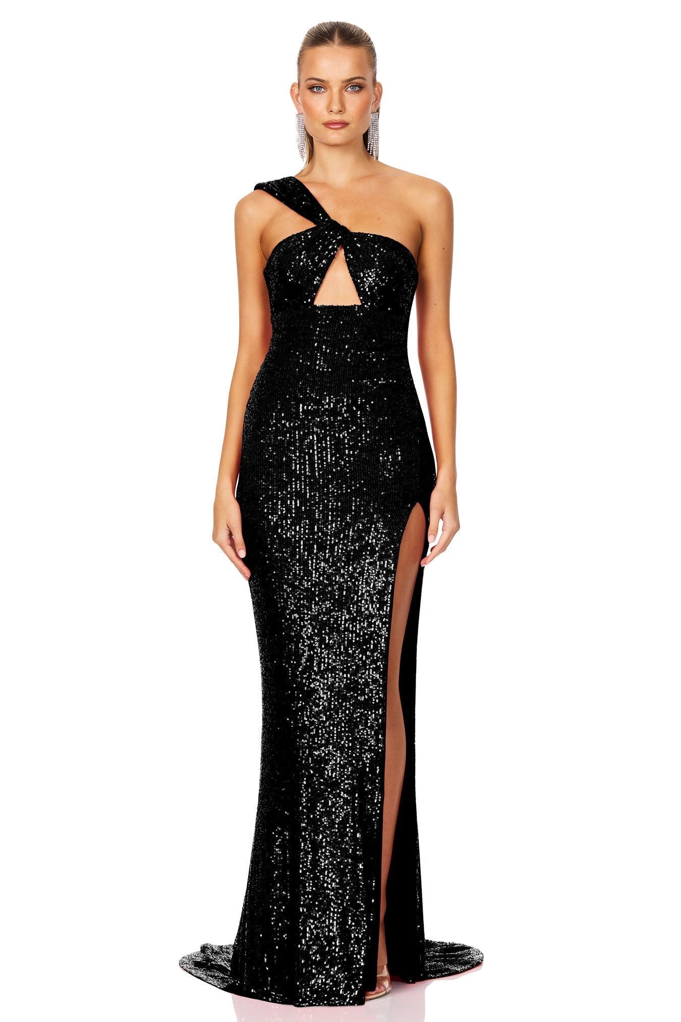 Nookie Therese Sequin Gown - Black